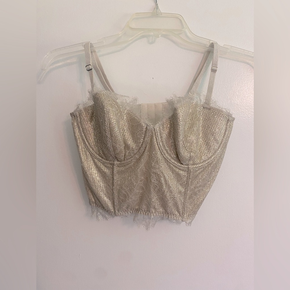 Victoria’s Secret Dream Angels Metallic Corset Bra Top- Size 36B